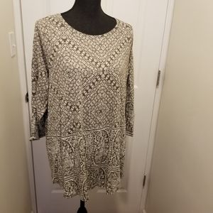 Lucky Brand Paisley print top size 2X NWT